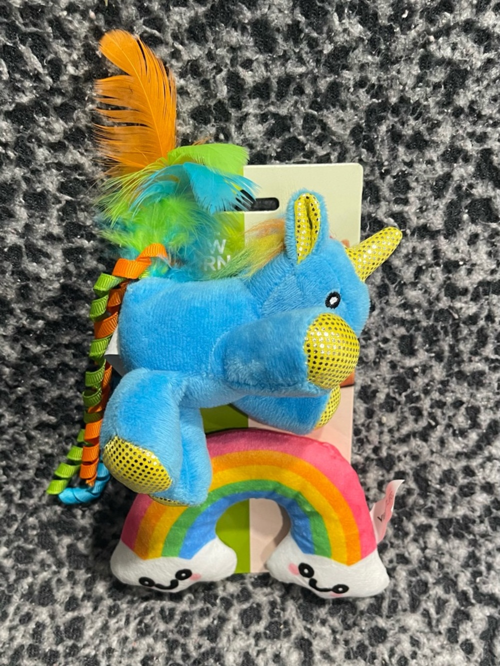 Cats Plush Rainbow & Blue Unicorn Toy - Colorful Sensory Play